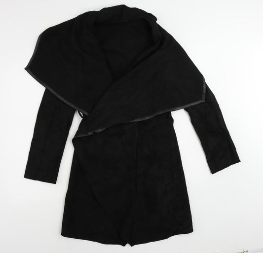 Womens UK Size S Oasis Black Overcoat