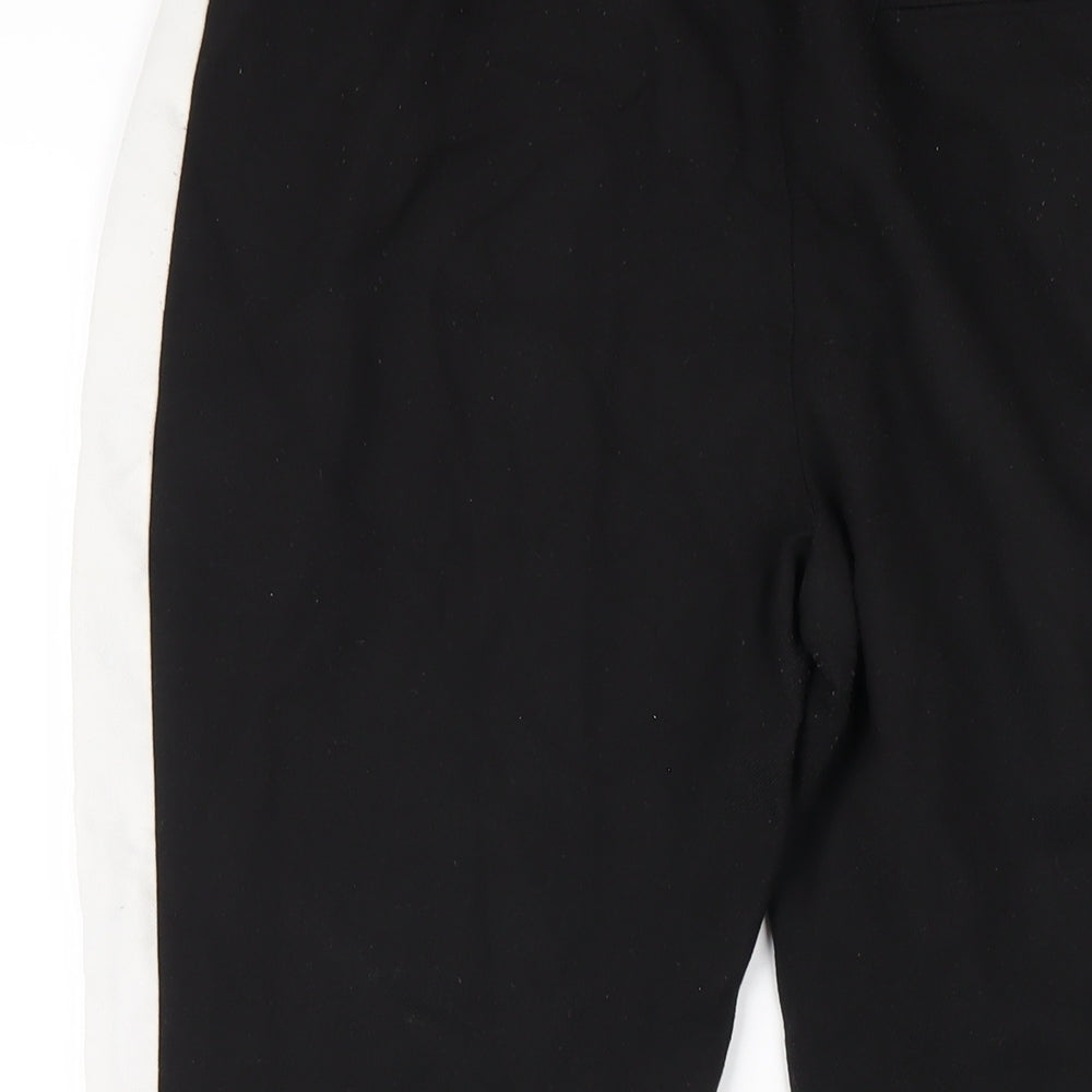 Womens UK Size M Zara Regular Fit Carrot Black Trousers