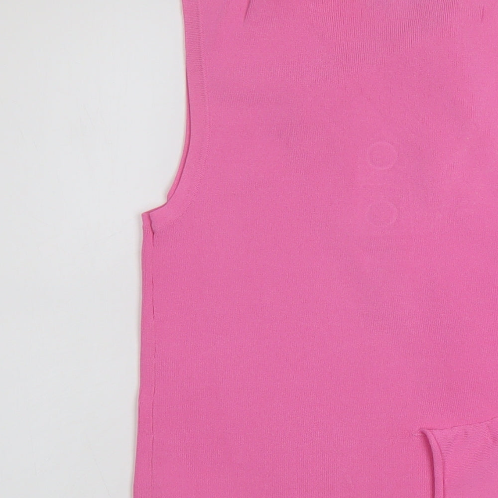 Womens UK Size 12 Warehouse Pink Basic Tank