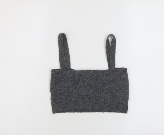 Womens UK Size S Zara Grey Cropped Tank