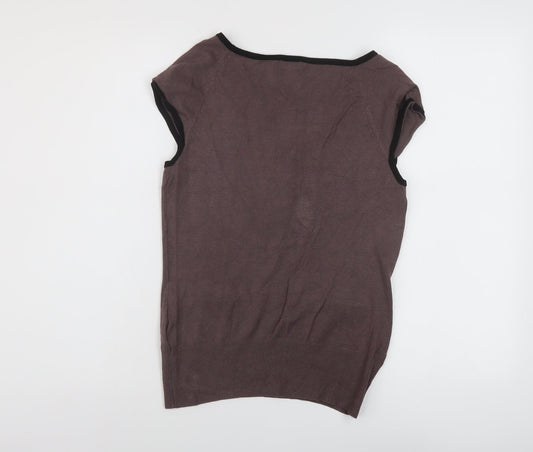 Womens UK Size S H&M Brown Basic Blouse