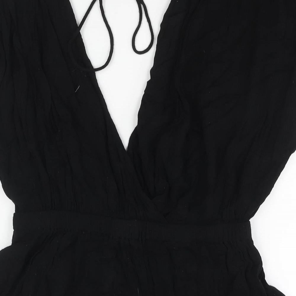 Womens UK Size 10 ASOS One-Piece Black Playsuit