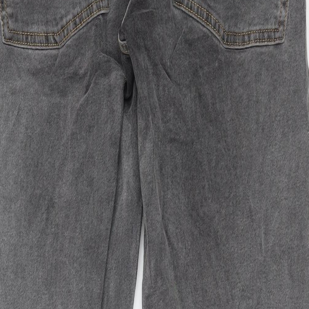 ASOS Mens Grey Cotton Straight Jeans Size 32 in L32 in Regular Zip