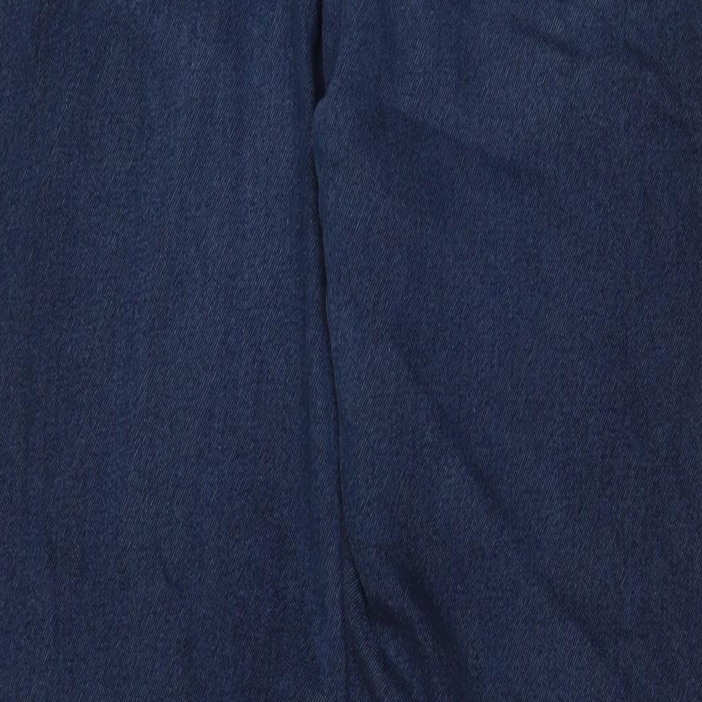 Duke Mens Blue Cotton Straight Jeans Size 38 in L33 in Regular Zip - Long Leg, Pockets