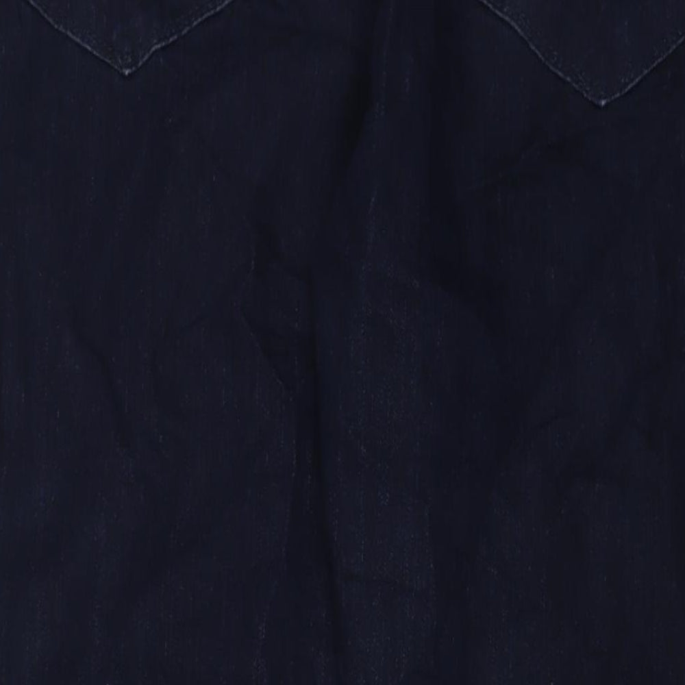 Volt Womens Blue Cotton Straight Jeans Size 44 in L31 in Regular Zip