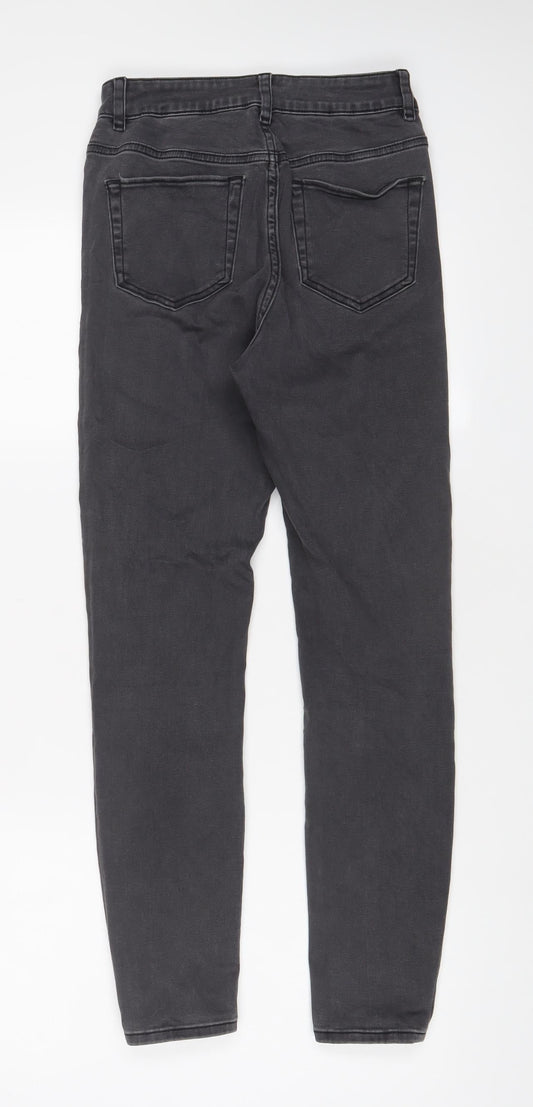 ASOS Womens Grey Cotton Skinny Jeans Size 26 in L32 in Regular Zip