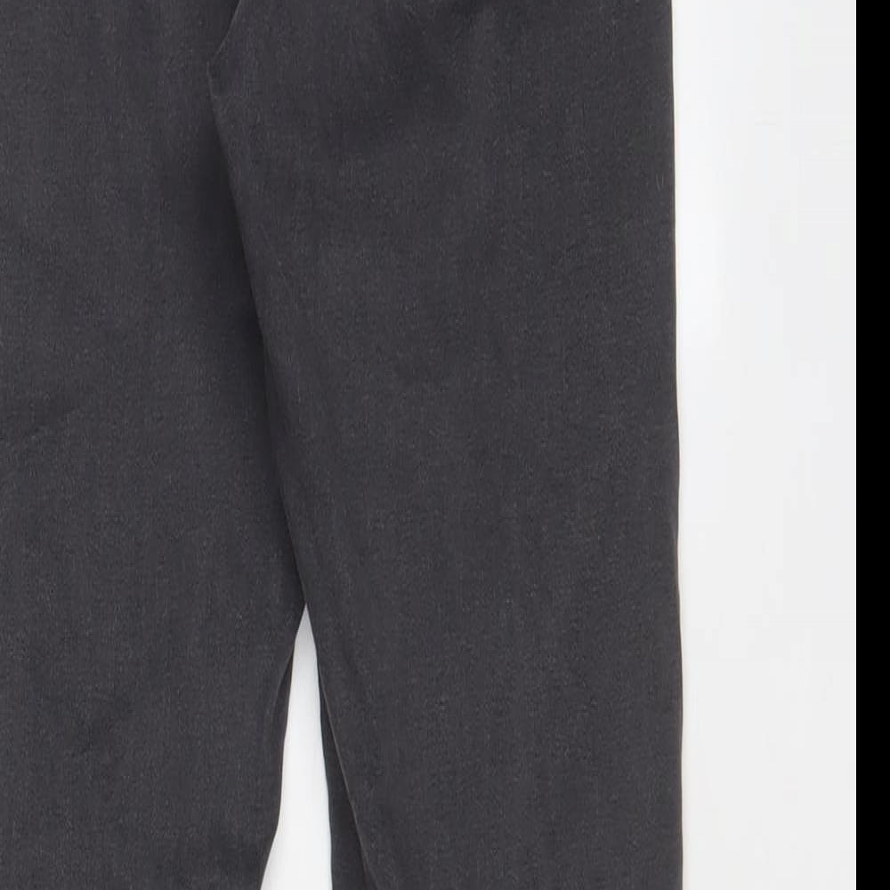 Brand and care label for ASOS women’s grey cotton skinny jeans, size UK 26, in, 32-inch leg regular zip
