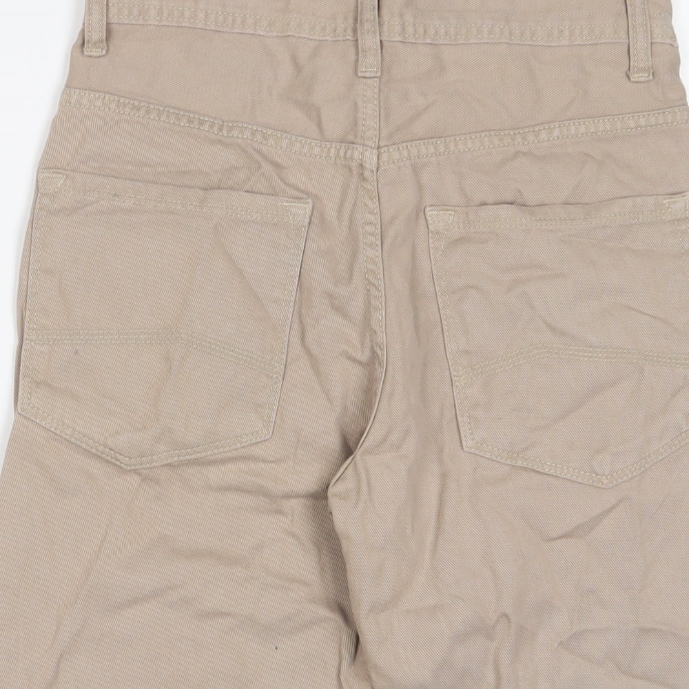 Denim & Co. Mens Beige Cotton Bermuda Shorts Size 28 in L11 in Regular Zip