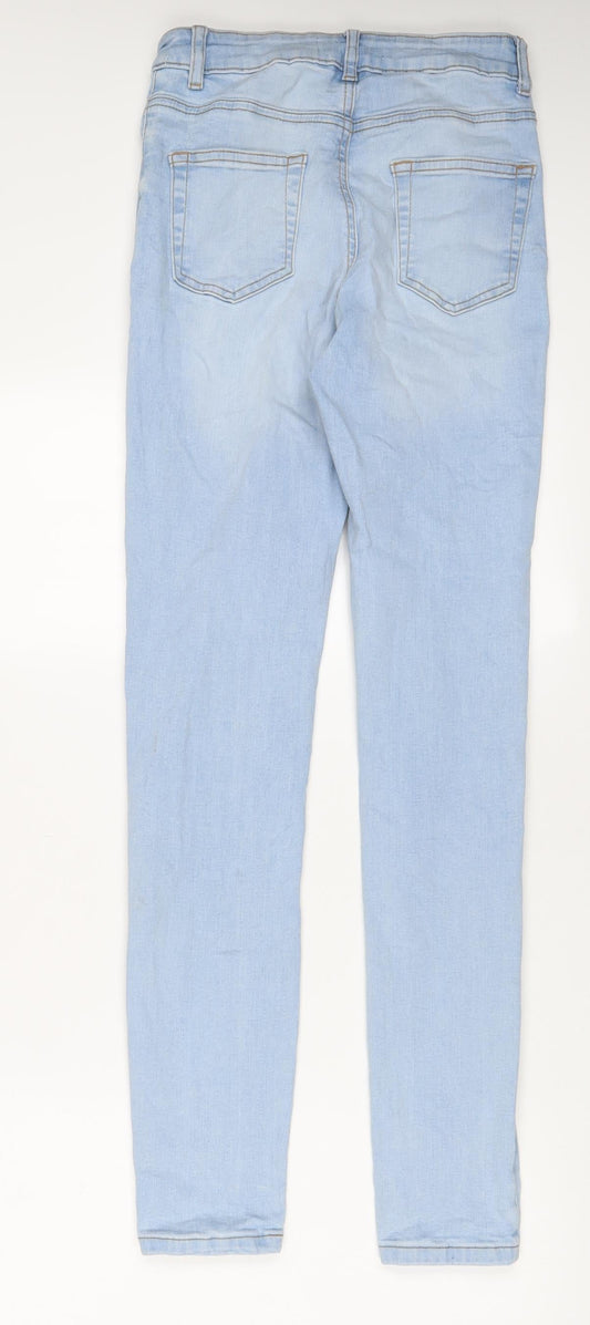 Denim & Co. Womens Blue Cotton Skinny Jeans Size 10 L29 in Regular Zip