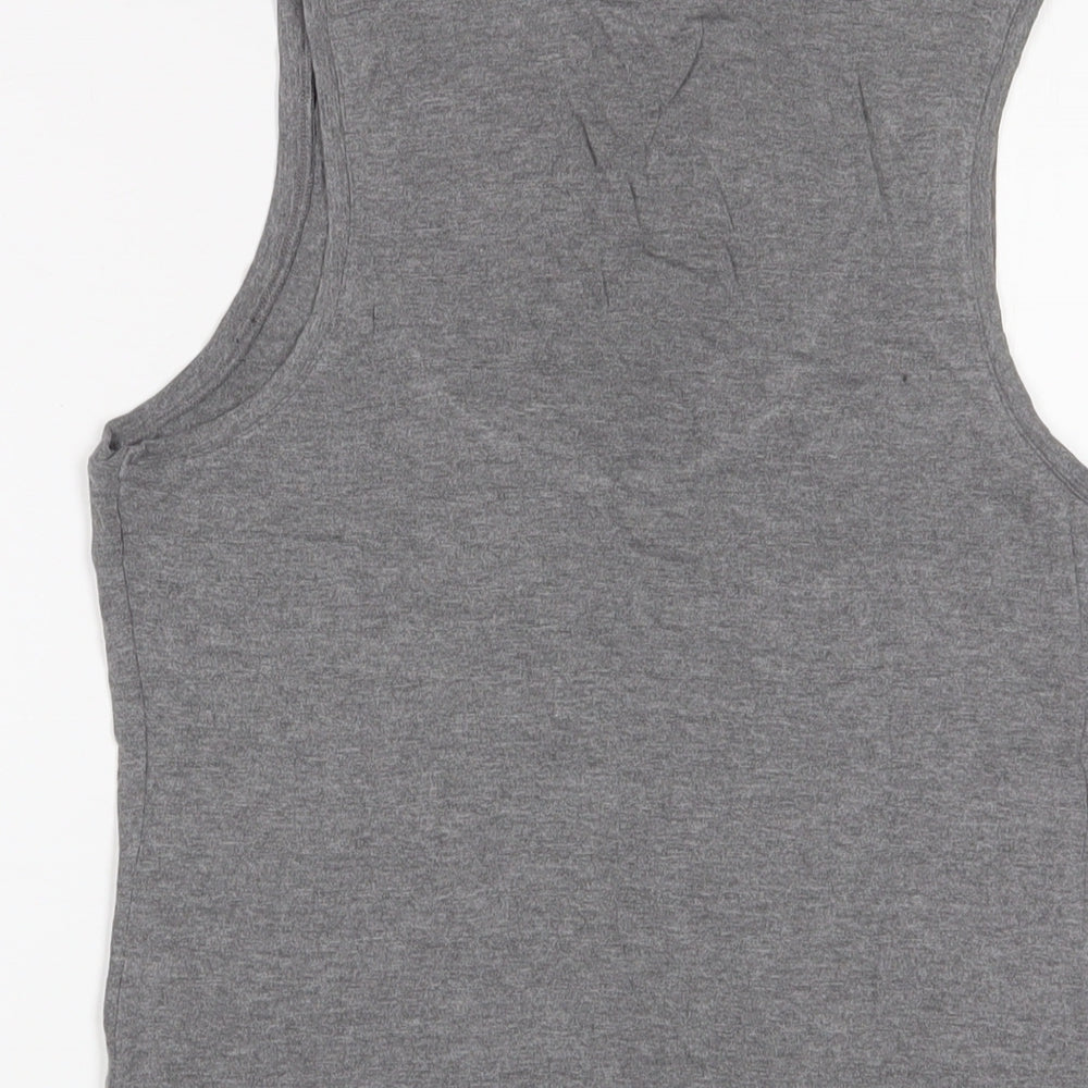Womens UK Size L Tezenis Grey Basic Tank