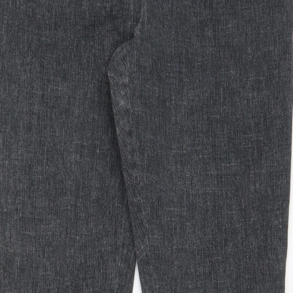 Per Una Womens Grey Cotton Skinny Jeans Size 12 L26 in Regular Zip