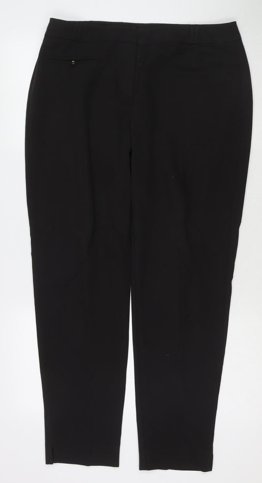 Womens UK Size 14 Select Regular Fit Black Trousers