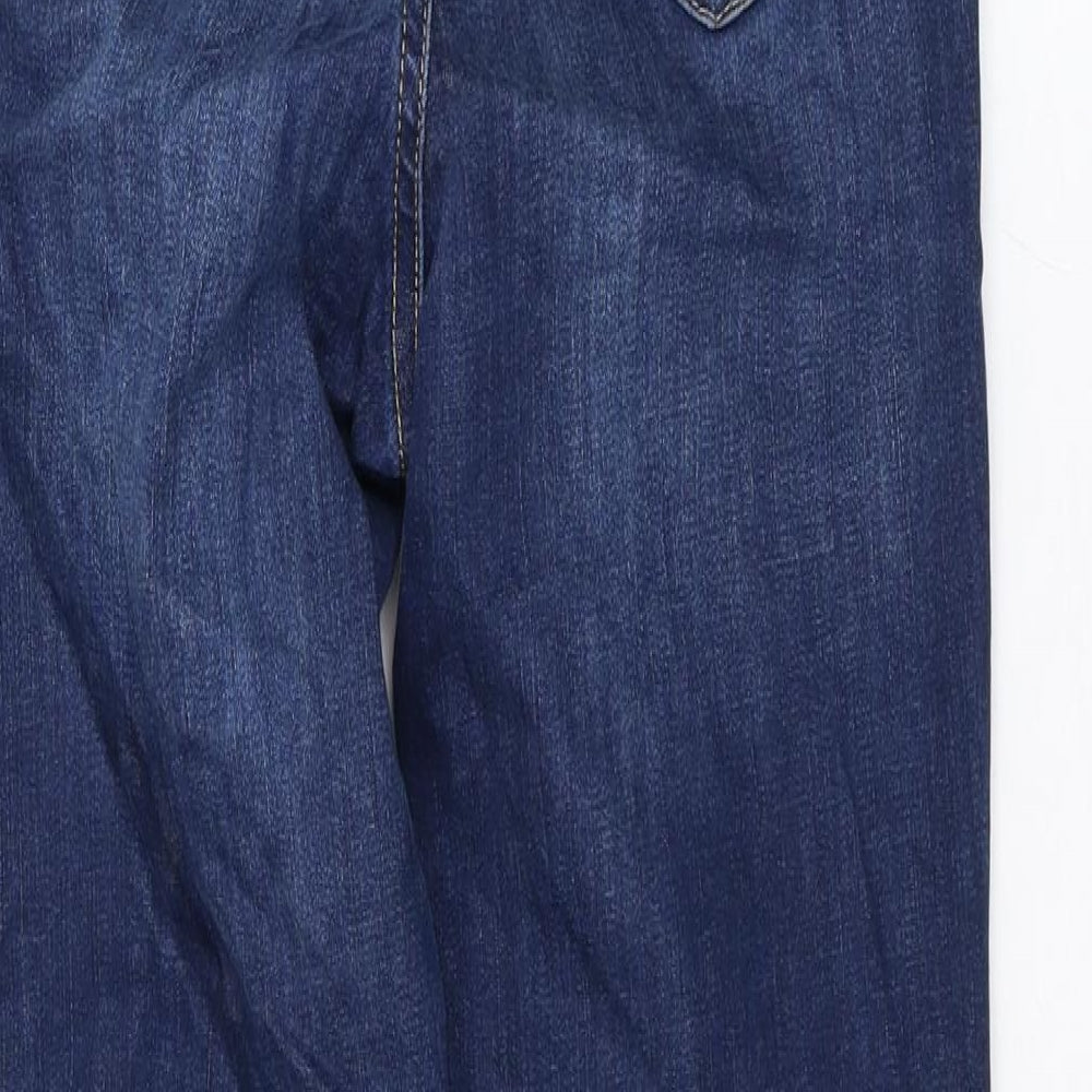 NA-KD Womens Blue Cotton Skinny Jeans Size 8 L27 in Regular Zip