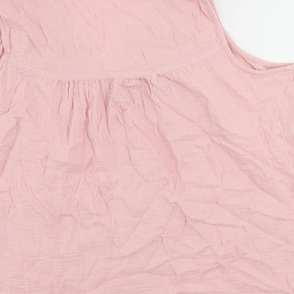 Womens UK Size 12 Marks and Spencer Pink Basic Blouse