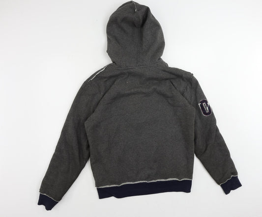 Mens UK Size S Lee Cooper Grey Full Zip Hoodie