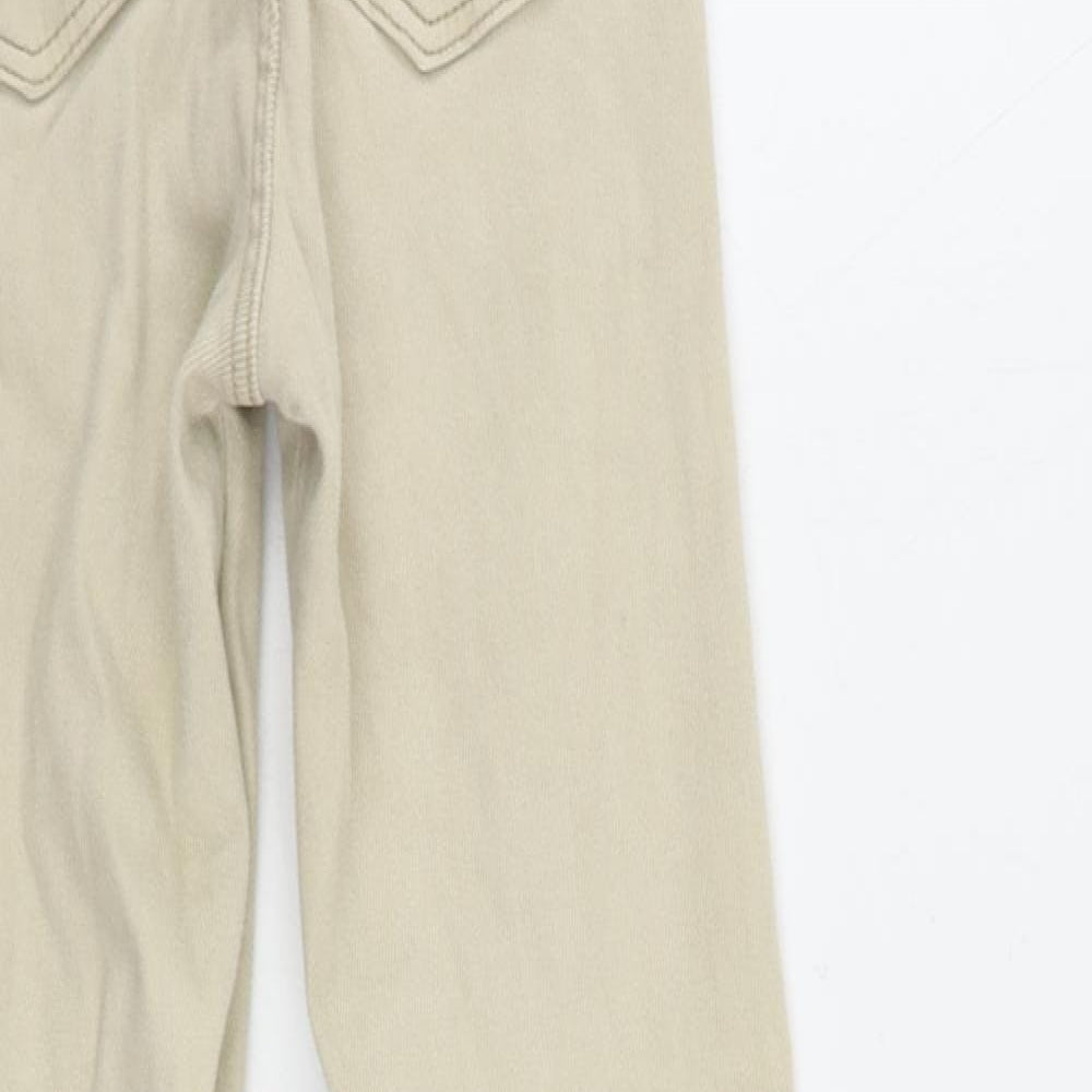 Bershka Womens Beige Cotton Skinny Jeans Size 4 L27 in Regular Zip