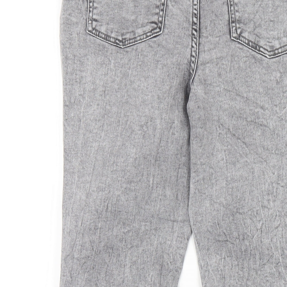 PEP&CO Womens Grey Cotton Skinny Jeans Size 10 L27 in Regular Zip