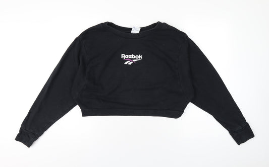 Womens UK Size XL Reebok Black Pullover Sweatshirt