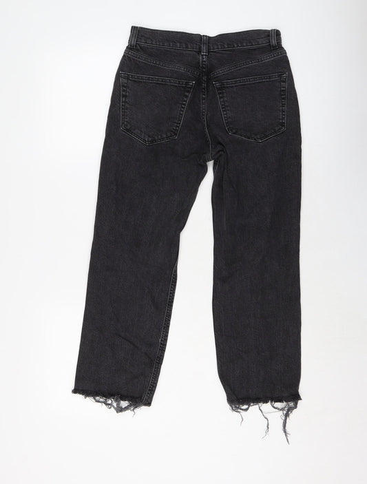 ASOS Womens Grey Cotton Cropped Jeans Size 26 in L24 in Regular Button