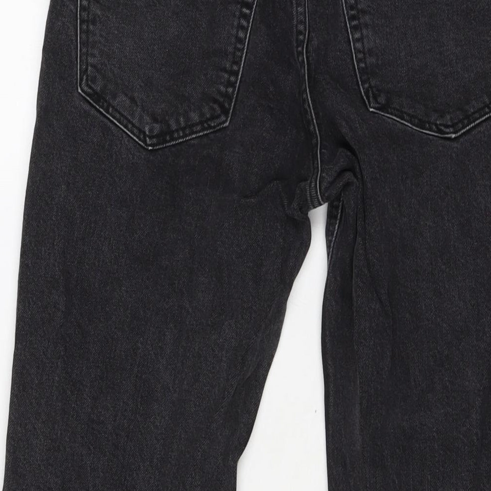 ASOS Womens Grey Cotton Cropped Jeans Size 26 in L24 in Regular Button