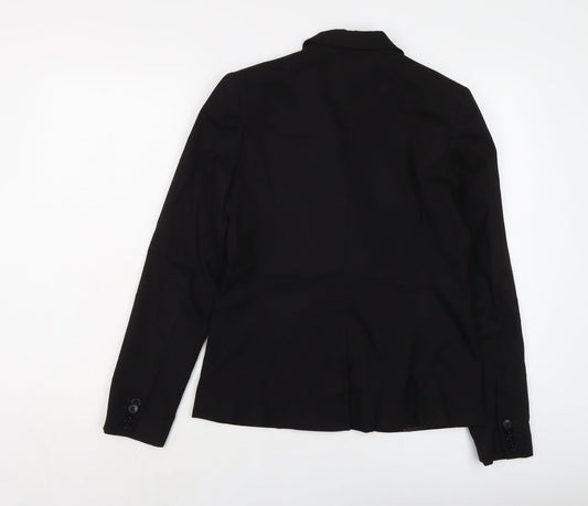 NEXT Womens Black Polyester Jacket Suit Jacket Size 10