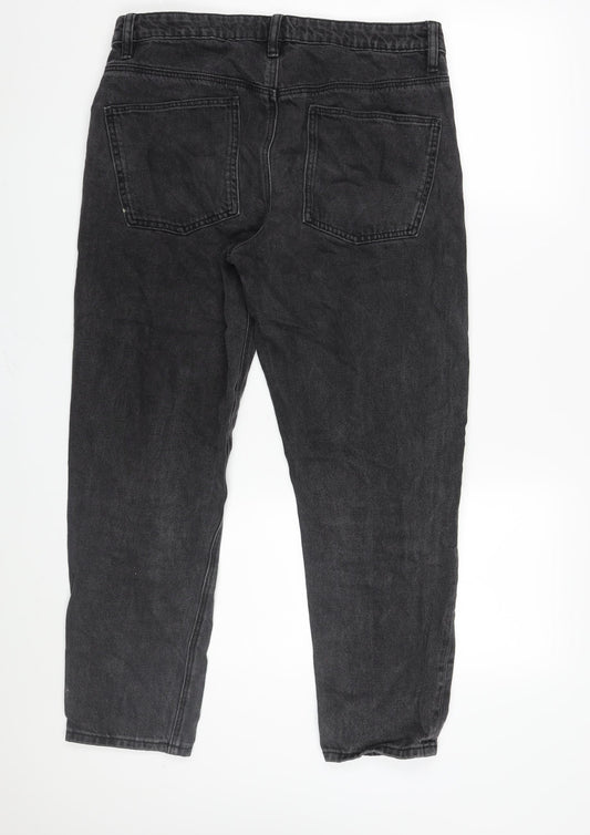ASOS Mens Black Cotton Tapered Jeans Size 32 in L27 in Regular Zip