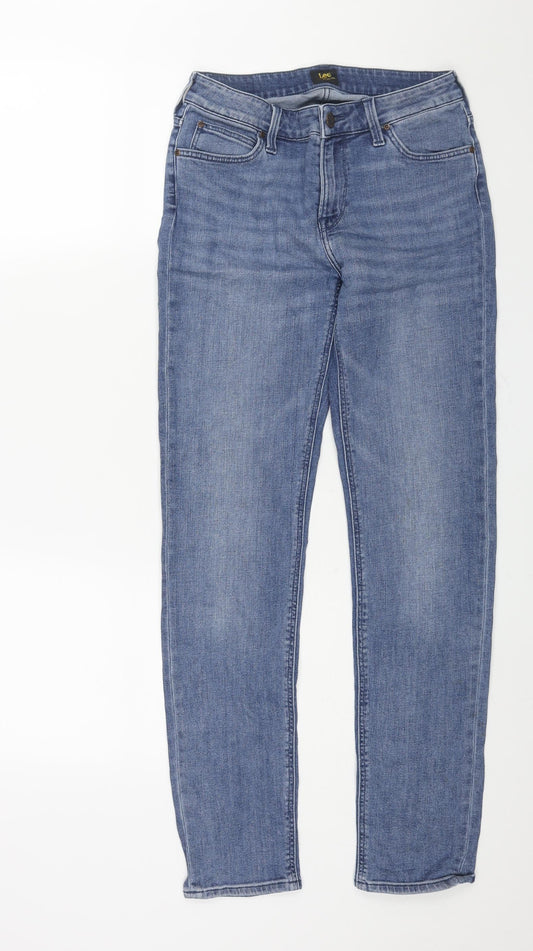 Womens UK Size 28 in Lee Regular Fit Skinny Blue Jeans