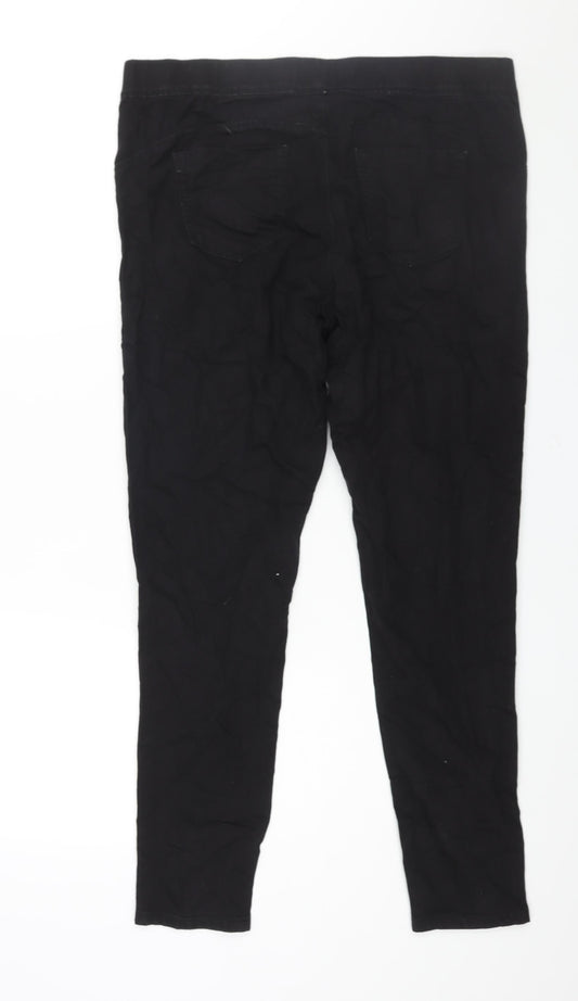 Denim & Co. Womens Black Cotton Jegging Jeans Size 16 L30 in Regular
