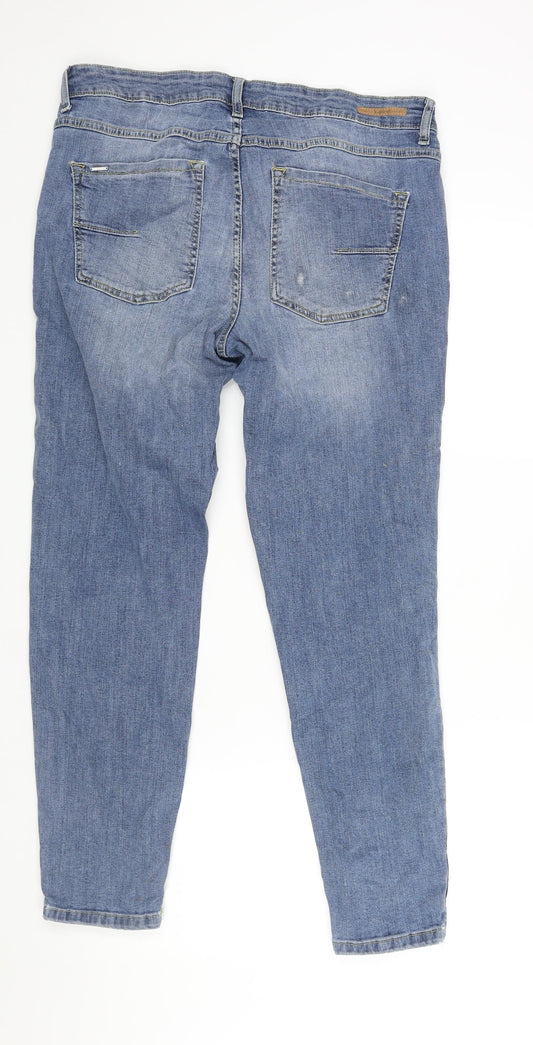 b.young Womens Blue Cotton Skinny Jeans Size 34 in L28 in Regular Zip - Taped Sides