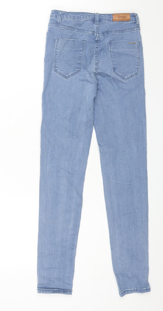 Womens UK Size 8 Toxik3 Regular Fit Skinny Blue Jeans