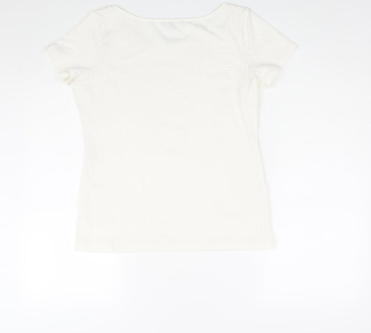 Womens UK Size 12 Per Una White Basic Blouse