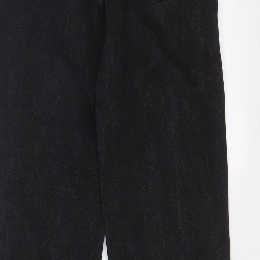 Denim & Co. Womens Black Cotton Straight Jeans Size 6 L26 in Regular Zip