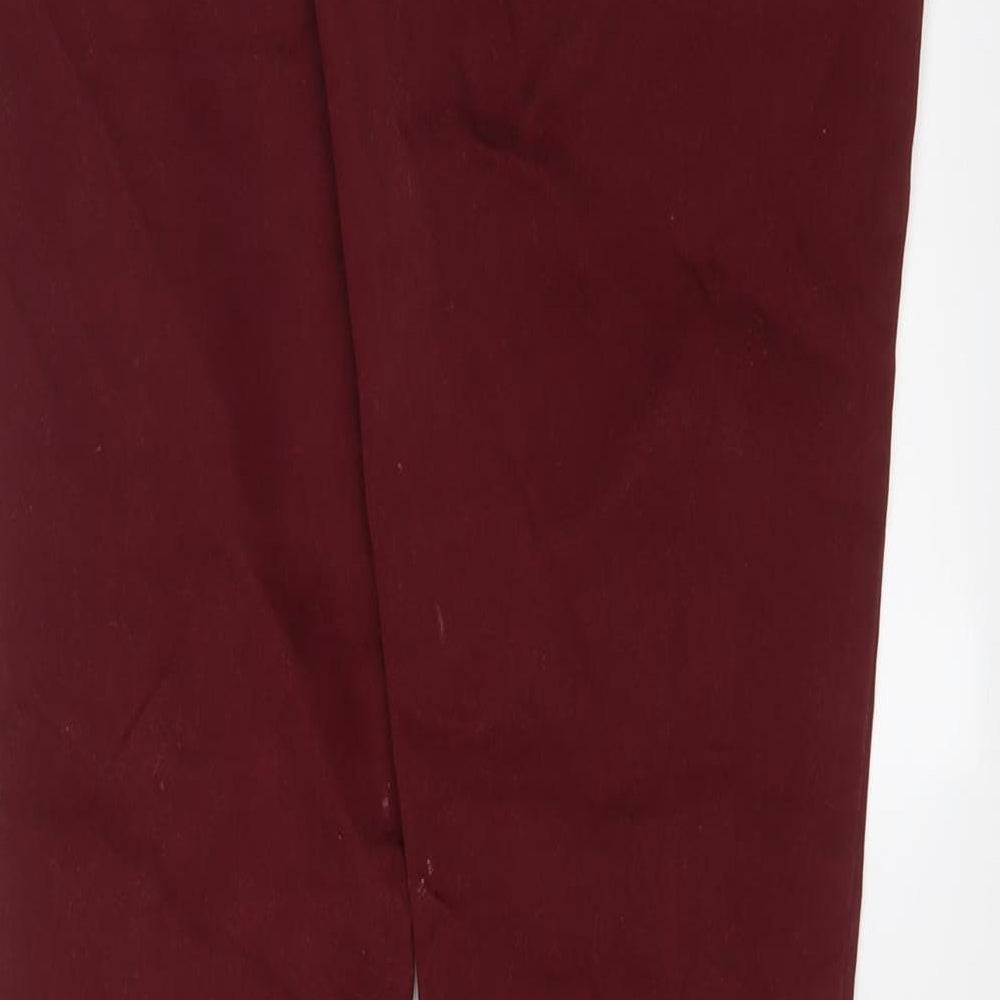 Womens UK Size 10 F&F Regular Fit Skinny Red Jeans