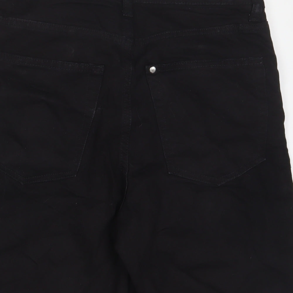 H&M Mens Black Cotton Bootcut Jeans Size 28 in Regular Zip