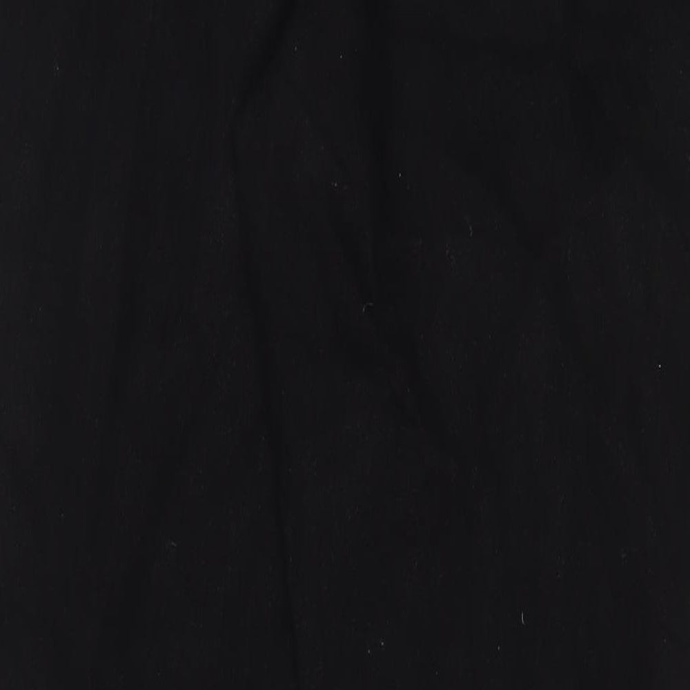 Denim & Co. Womens Black Cotton Straight Jeans Size 12 L28 in Regular Zip