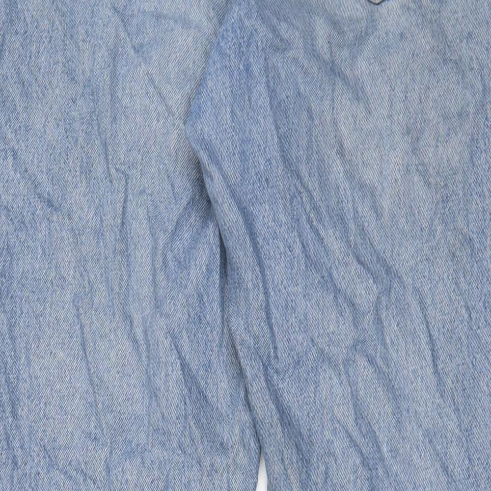 Topshop Womens Blue Cotton Mom Jeans Size 30 in L32 in Regular Zip
