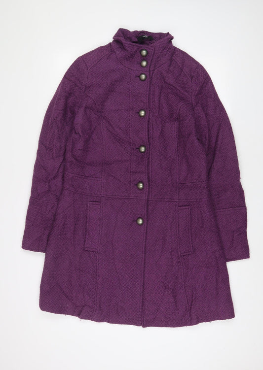 Womens UK Size 12 La Redoute Purple Overcoat