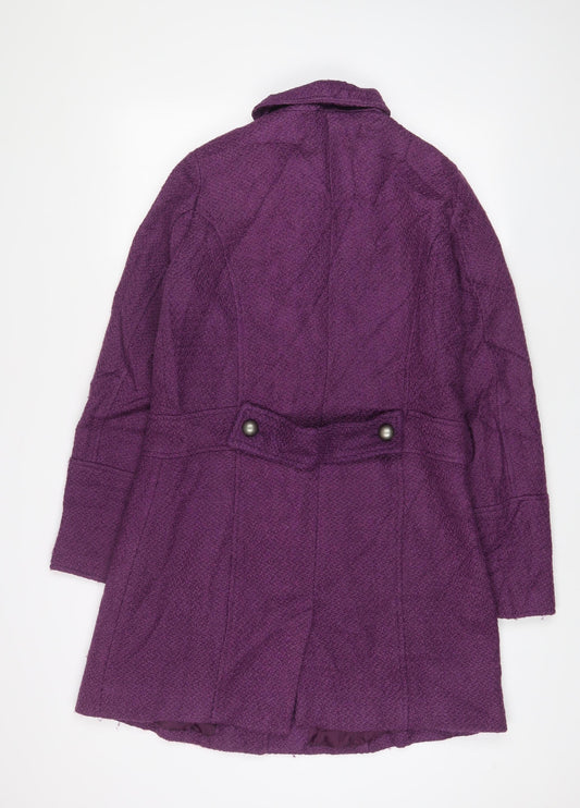 Womens UK Size 12 La Redoute Purple Overcoat