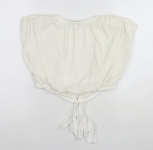 Womens UK Size S Zara White Wrap Blouse