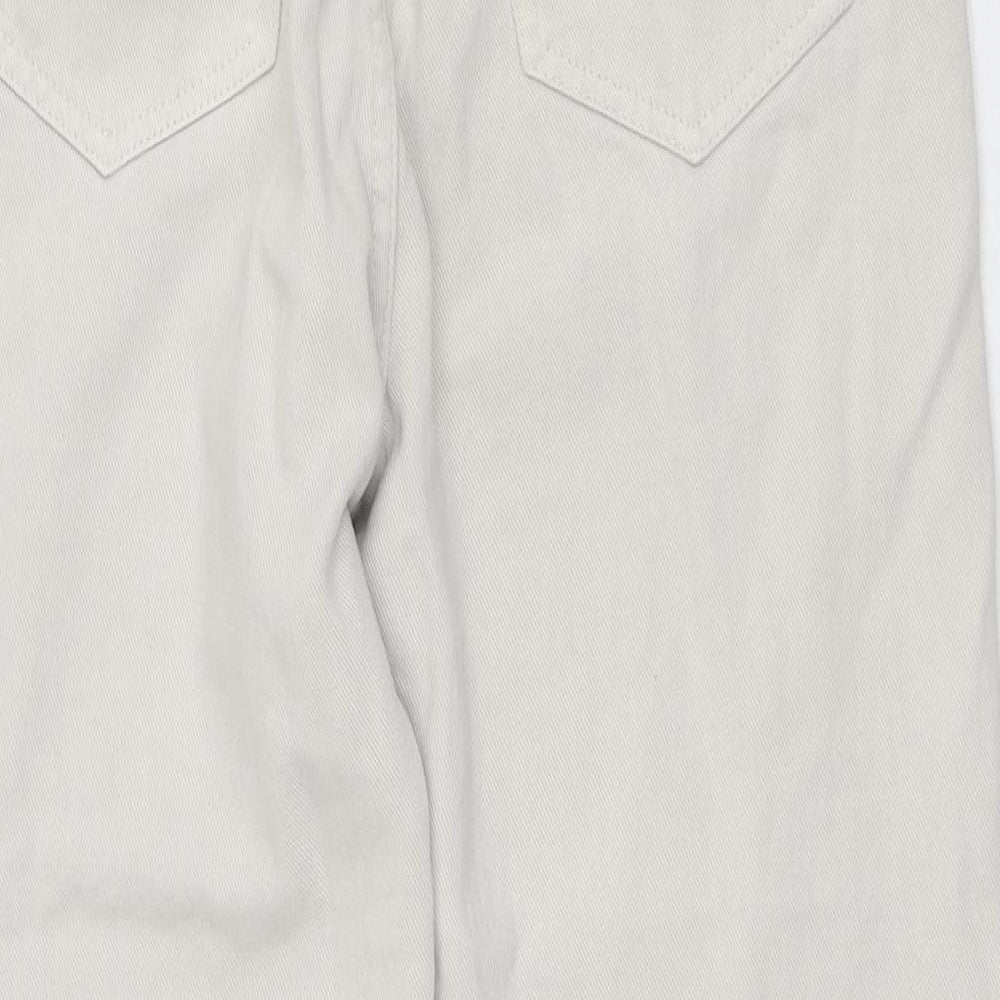 Pull&Bear Womens Grey Cotton Straight Jeans Size 10 L25 in Regular Zip