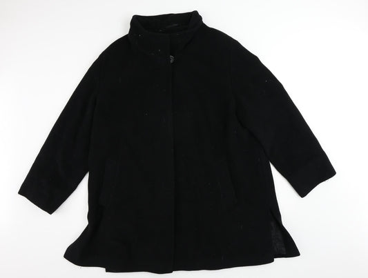 Womens UK Size 20 Basler Black Overcoat