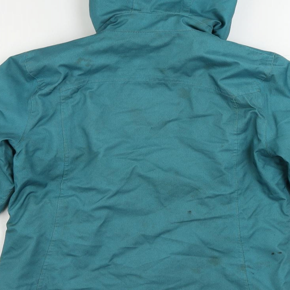 Killtec Girls Green Windbreaker Jacket Size 14 Years Zip - Technical Waterproof Windproof Hooded