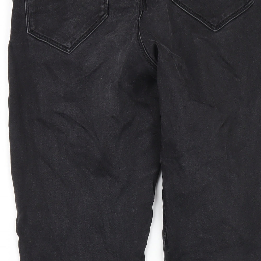 Dorothy Perkins Womens Black Cotton Skinny Jeans Size 12 L28 in Regular Zip