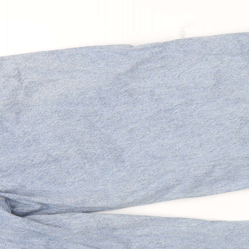 Denim & Co. Womens Blue Cotton Straight Jeans Size 12 L32 in Regular Zip