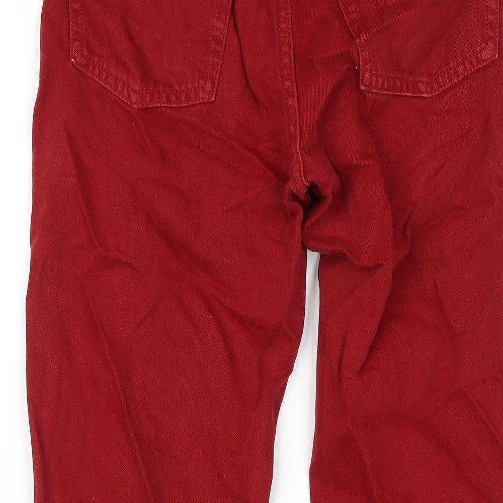Womens UK Size 25 in H&M Regular Fit Straight Red Jeans
