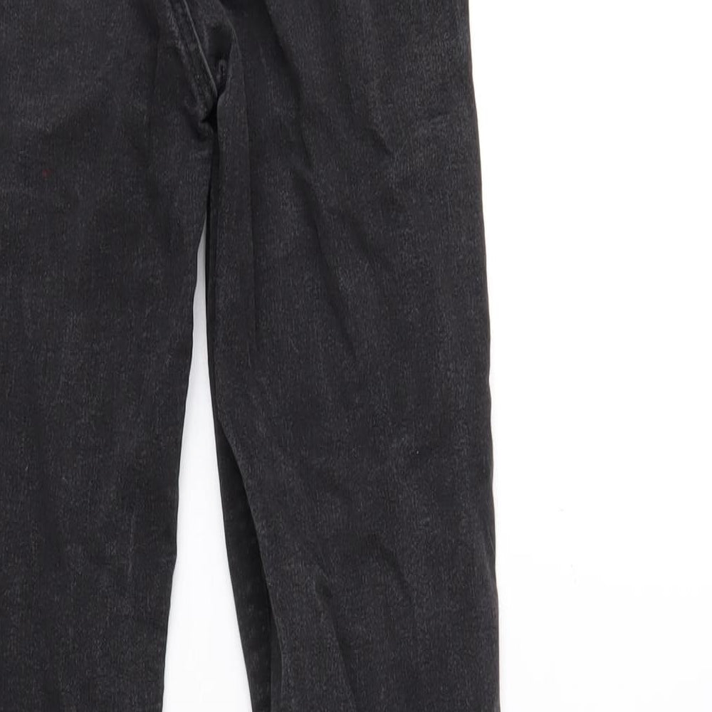 Zara Womens Black Cotton Skinny Jeans Size 8 L28 in Regular Zip