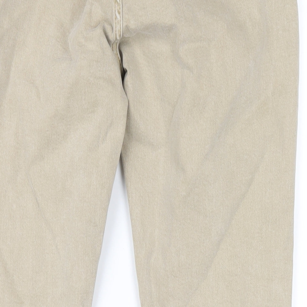 Topshop Womens Beige Cotton Skinny Jeans Size 34 in L32 in Regular Zip