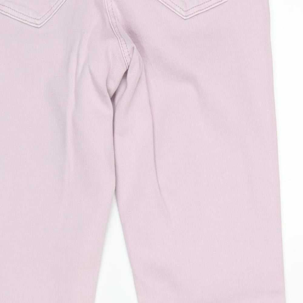 NEXT Womens Pink Cotton Skinny Jeans Size 10 L28 in Regular Zip