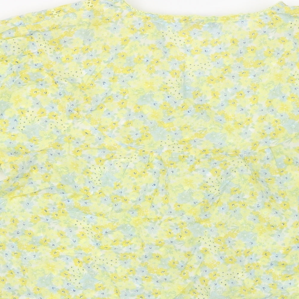 Womens UK Size 8 NEXT Yellow Basic Blouse