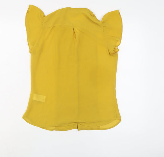 Womens UK Size 6 H&M Yellow Basic Blouse